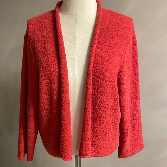 Eileen Fisher Sweaters - Eileen Fisher textured shrug / crop cardigan / bolero / open front jacket sz XL
